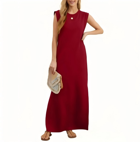 Women's Brushed Bamboo Sleeveless Midi Dress
