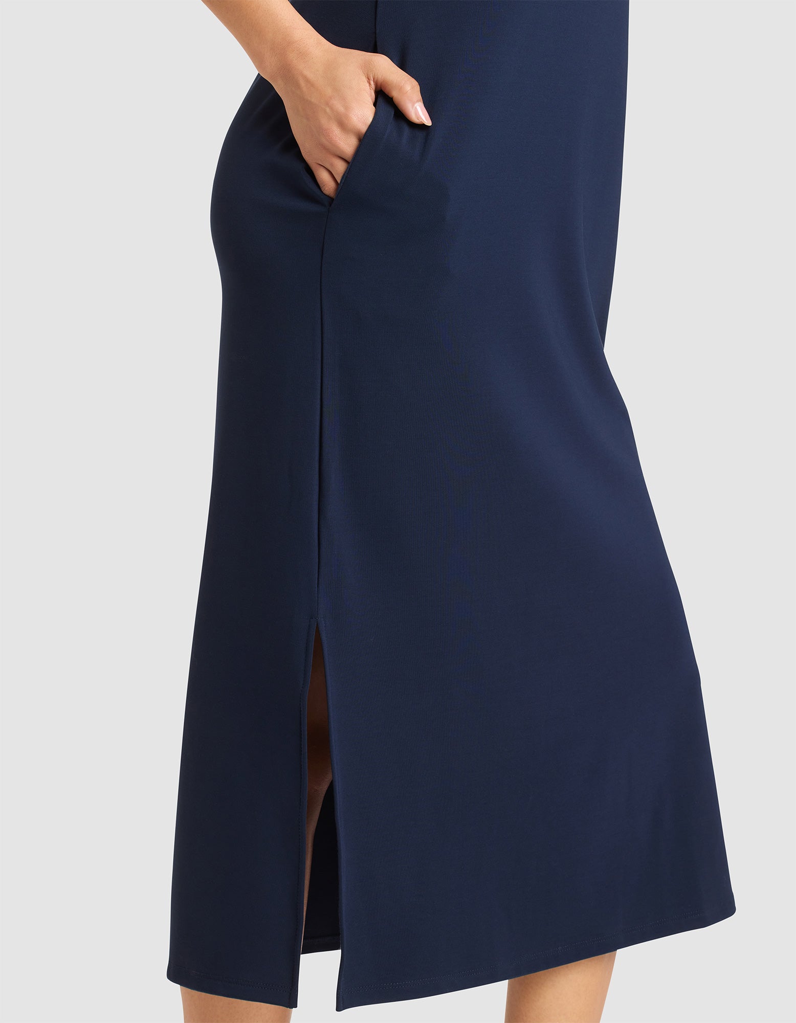 Women's Brushed Bamboo Sleeveless Midi Dress